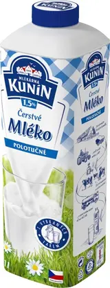 Kunín Čerstvé mléko 1,5% 1 l