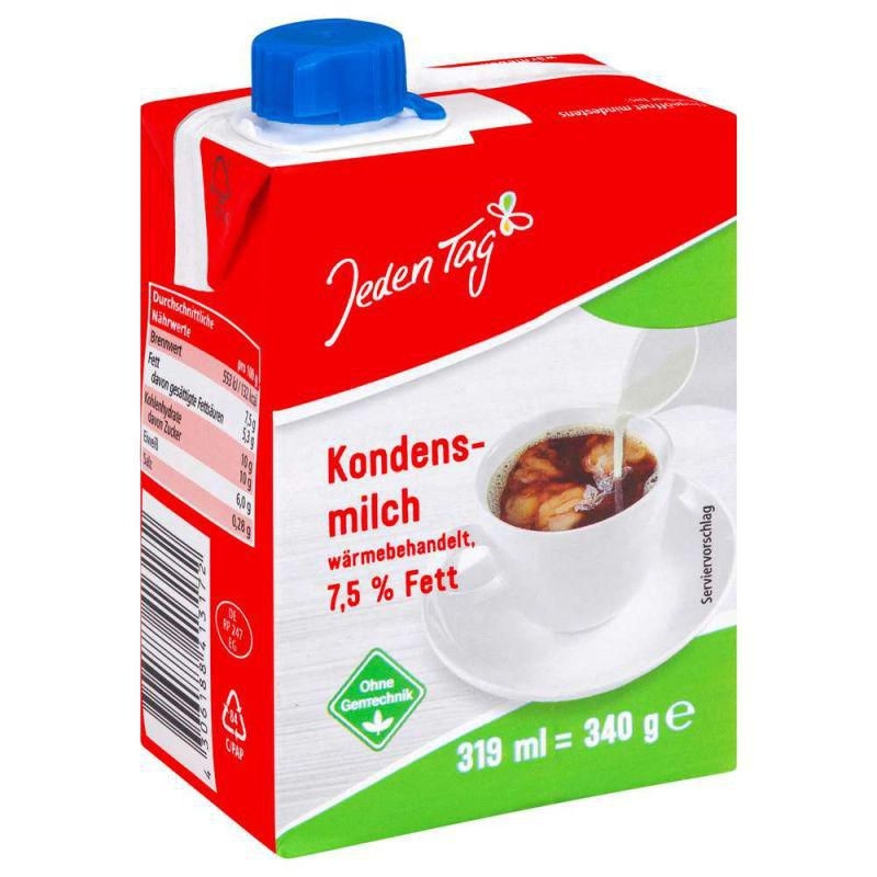 Jeden Tag Kondenzované mléko 7,5% 340g