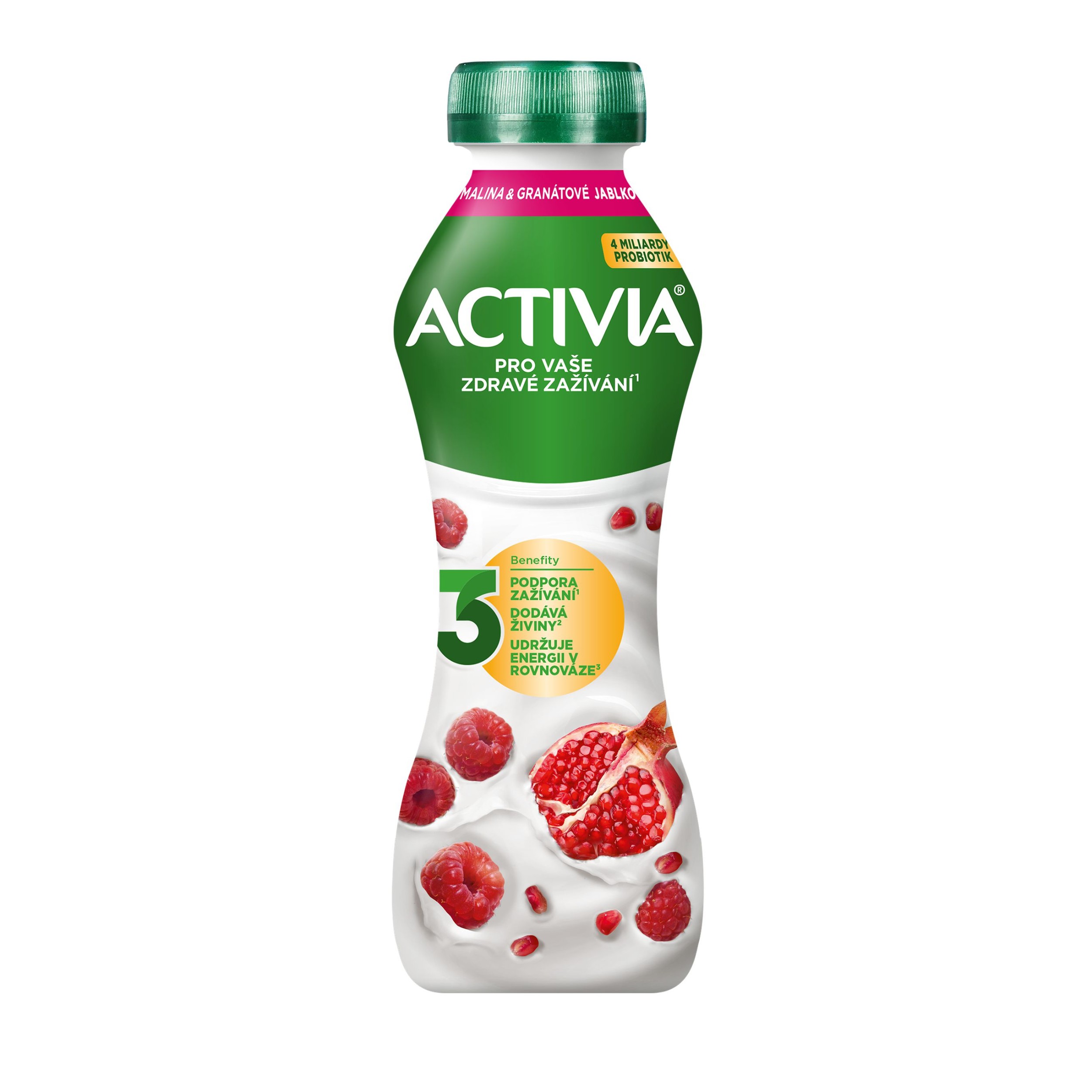 Activia Zakysaný nápoj s bifidokulturou malina a granátové jablko 280 g