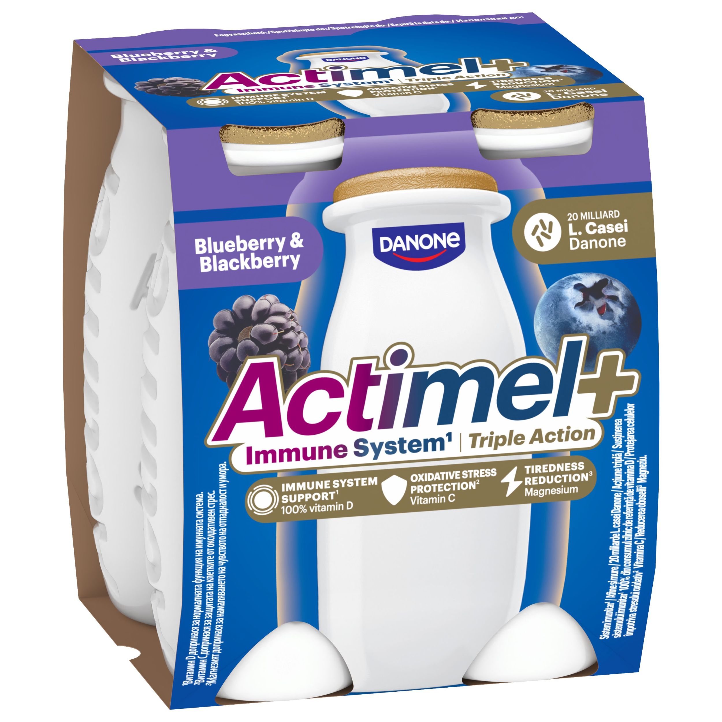 Actimel Triple Action Borůvka - Ostružina 4x100g