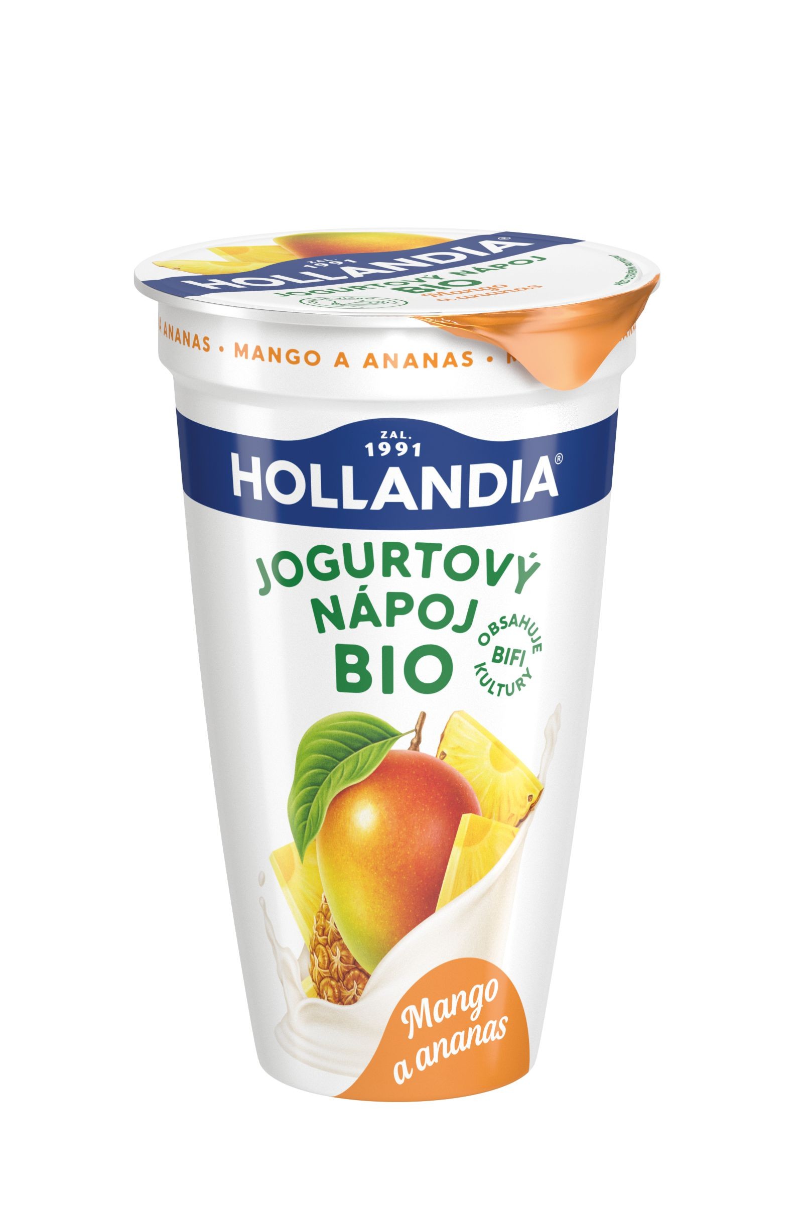 HOLLANDIA Jogurtový nápoj BIO, Mango Ananas 230g
