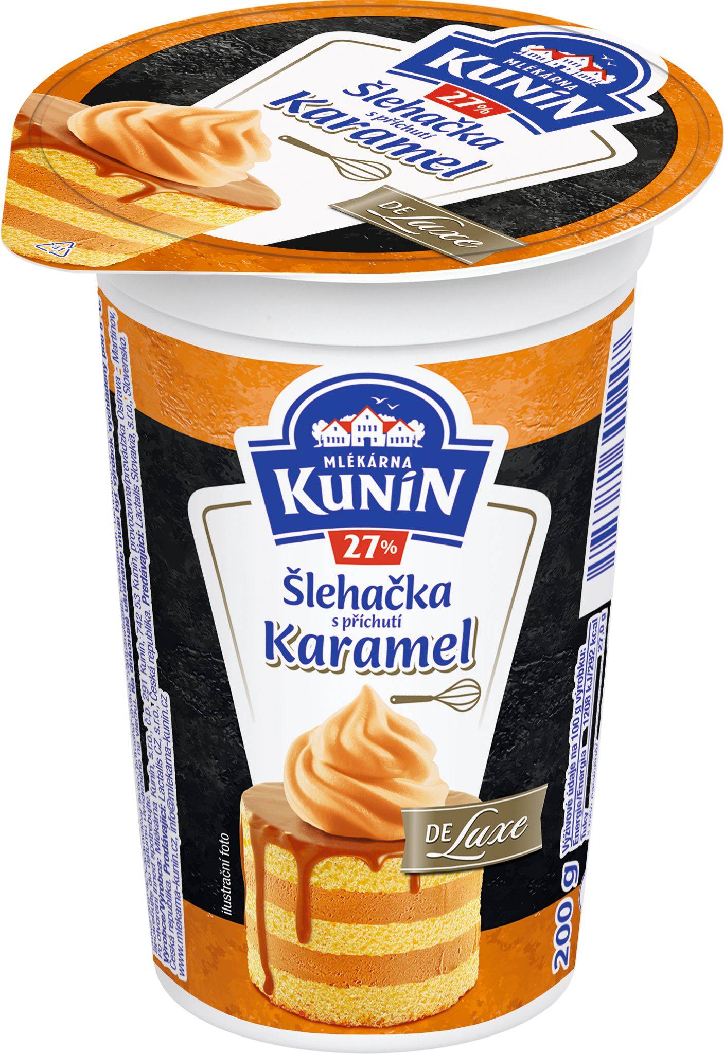 Kunín Šlehačka s příchutí  Karamel 27% 200g