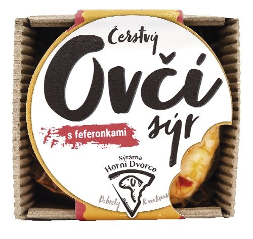 Čerstvý ovčí sýr s feferonkami Statek Horní Dvorce