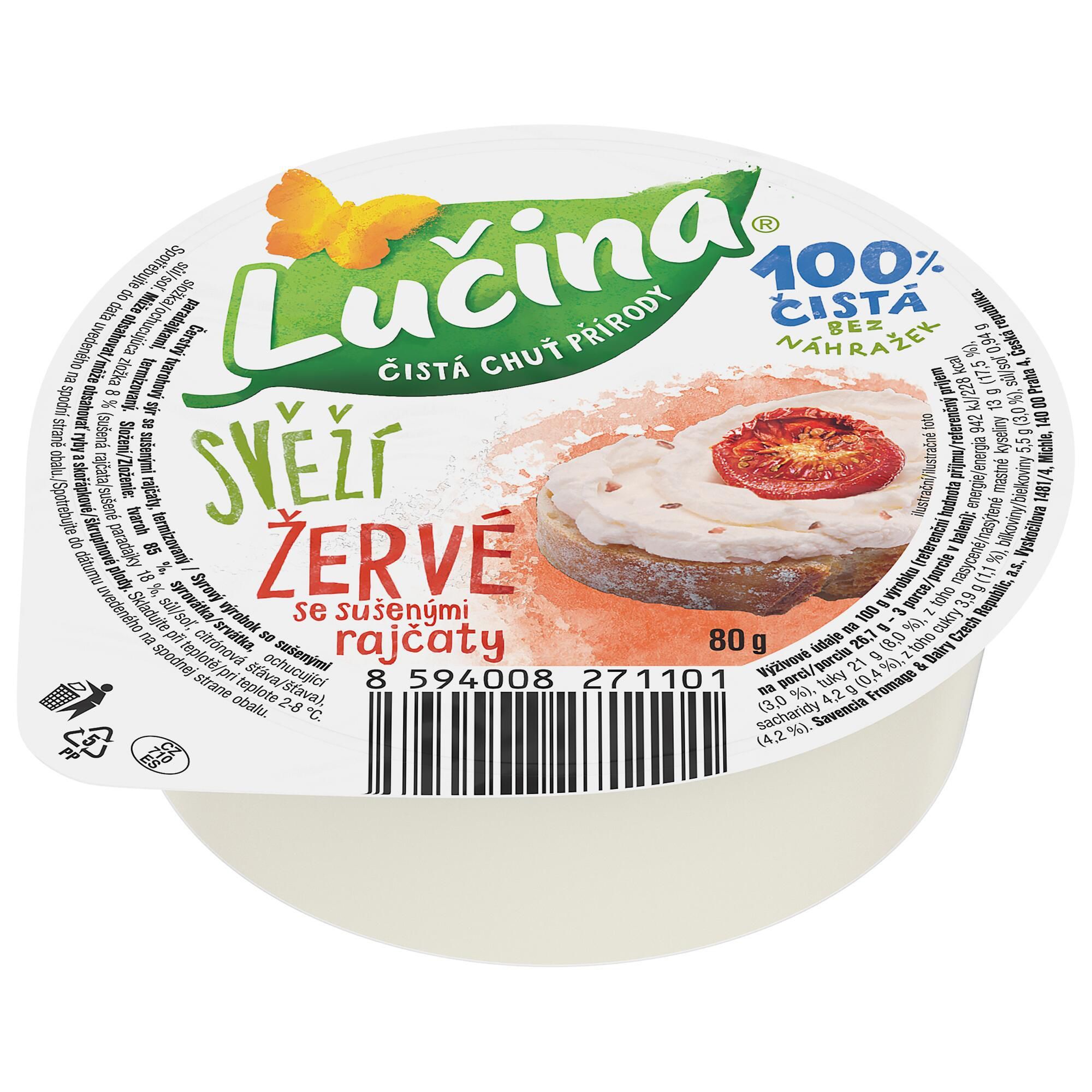 Lučina Svěží Žervé se sušenými rajčaty 80g