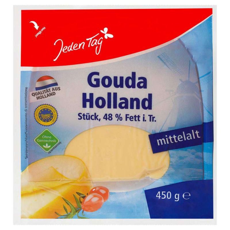 Jeden Tag Holland Gouda středně zrající 450g