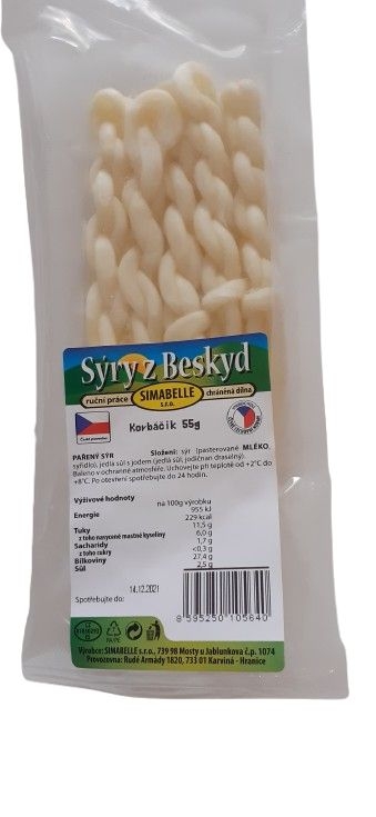 Sýry z Beskyd Korbáčik neuzený 55g