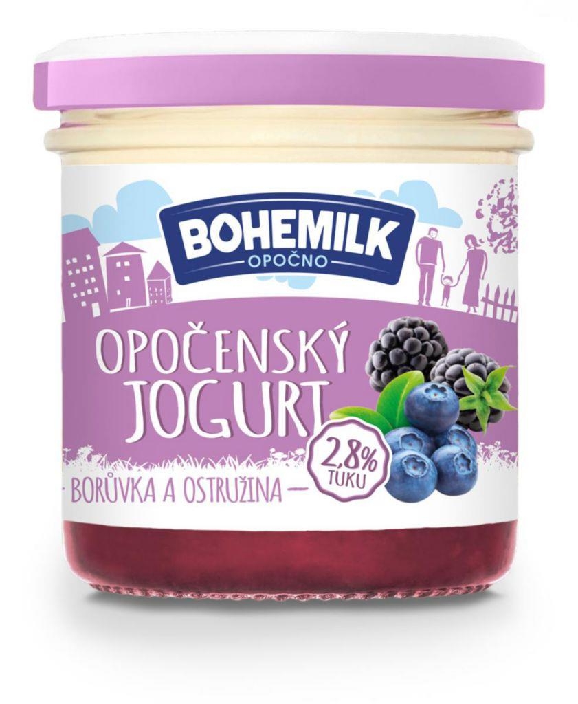 Bohemilk Opočenský jogurt borůvka-ostružina 2,8% 150 g