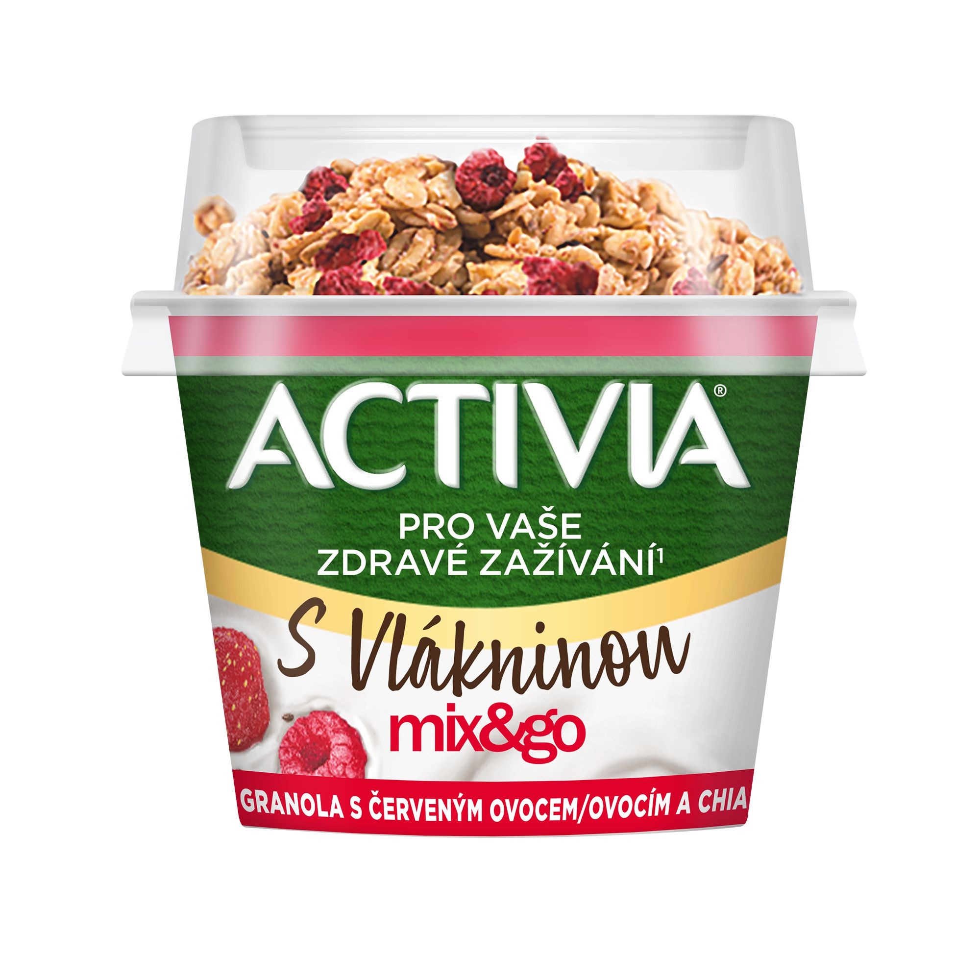 Activia Mix&Go Granola s červeným ovocem a chia 165g