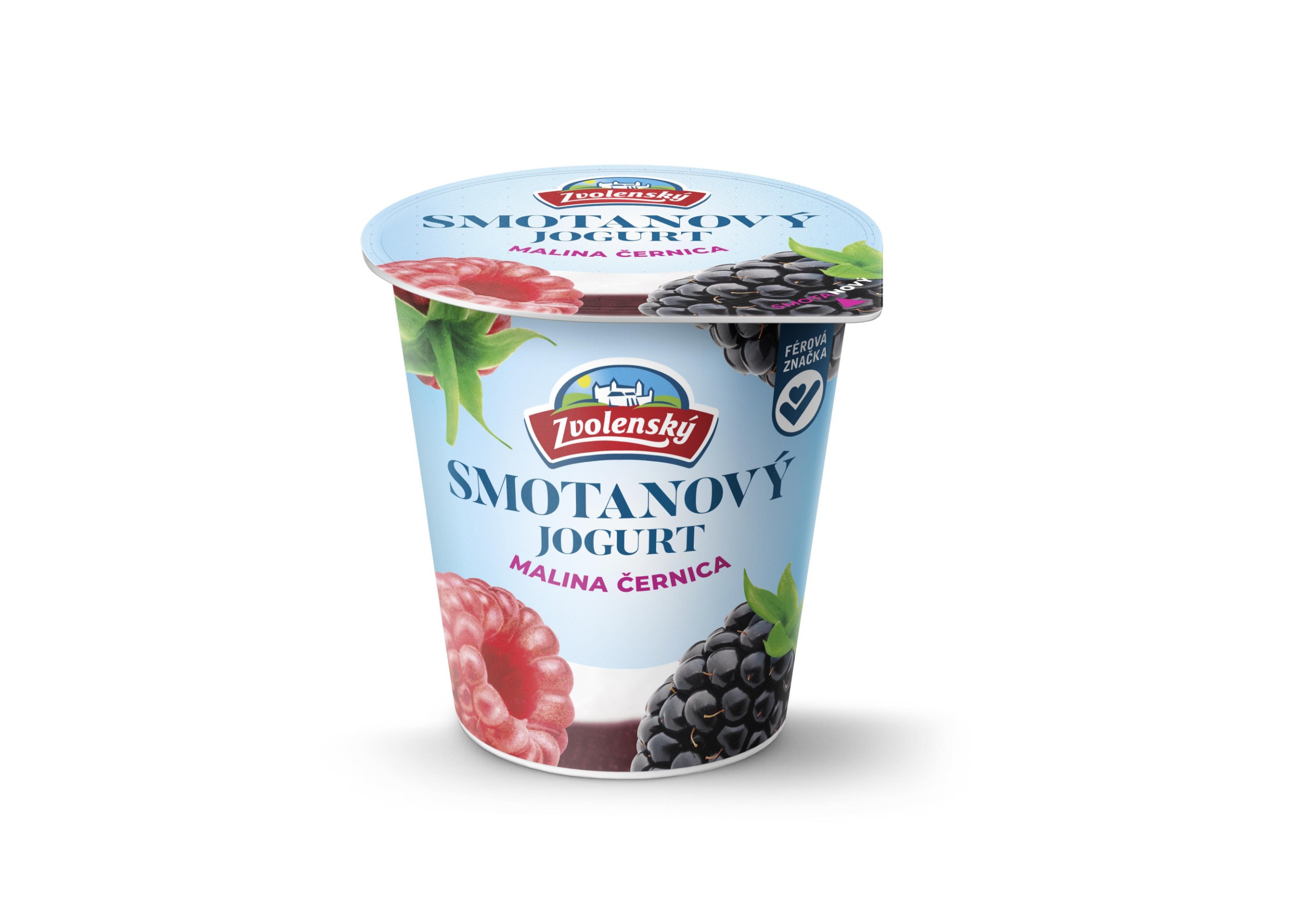 Zvolenský smetanový jogurt malina-ostružina 145g