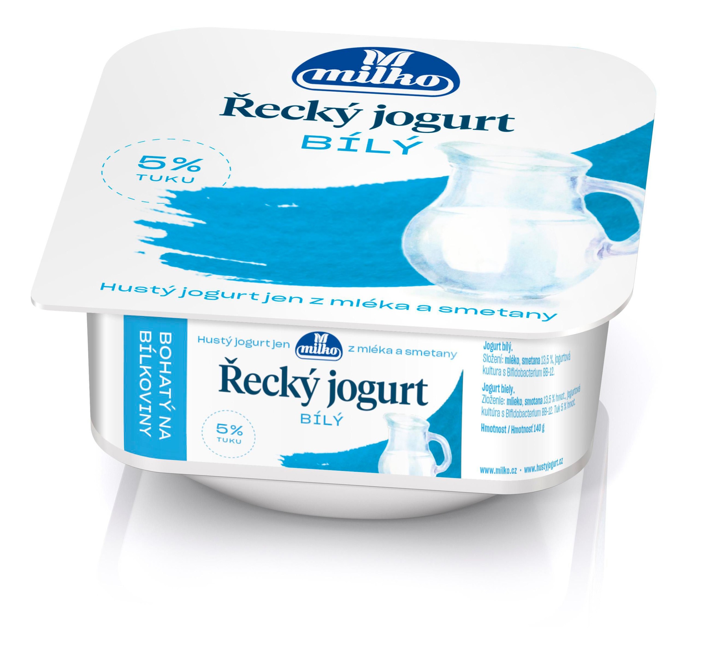 Milko Řecký jogurt 5% bílý 140 g