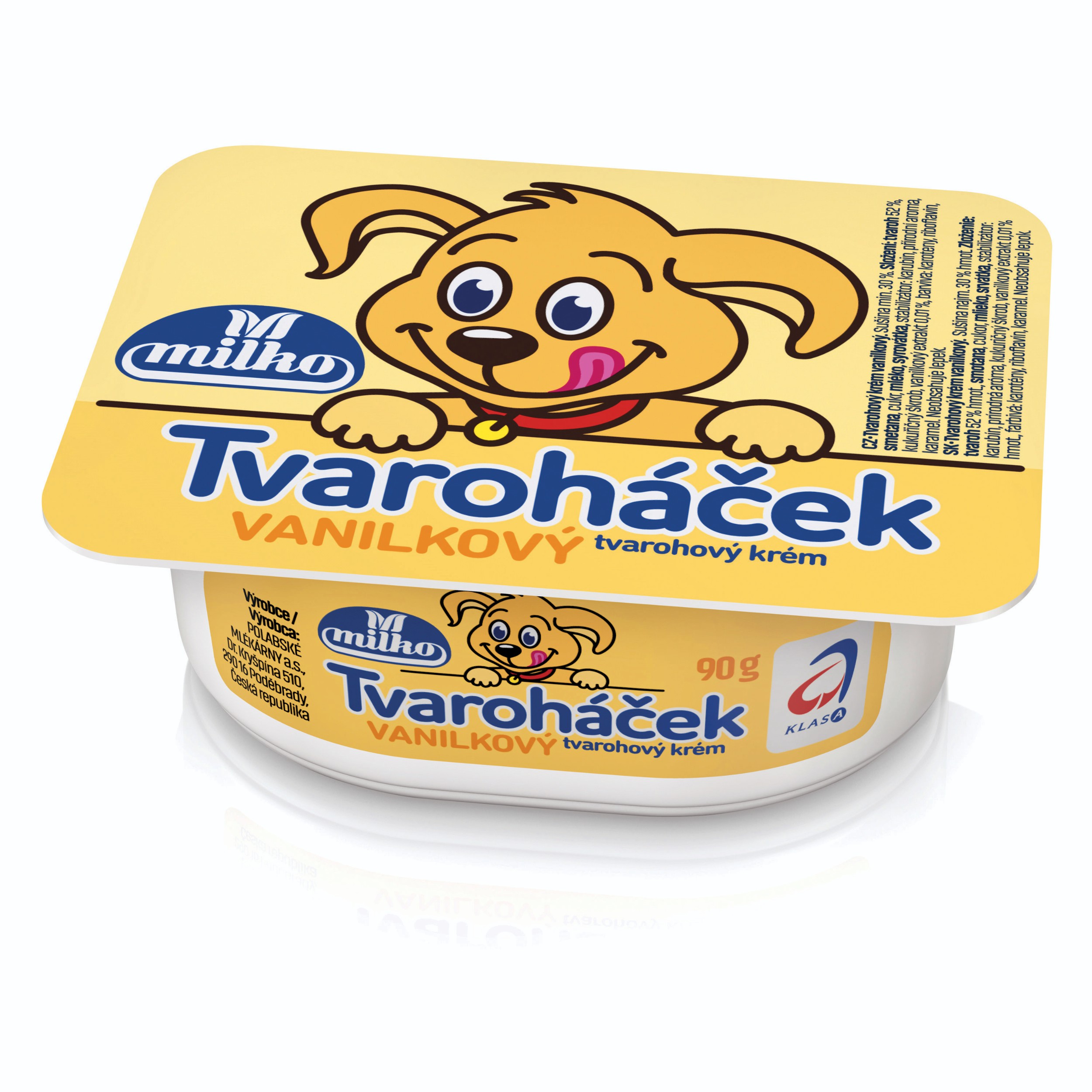 Milko Tvaroháček tvarohový krém s vanilkovou příchutí 90 g