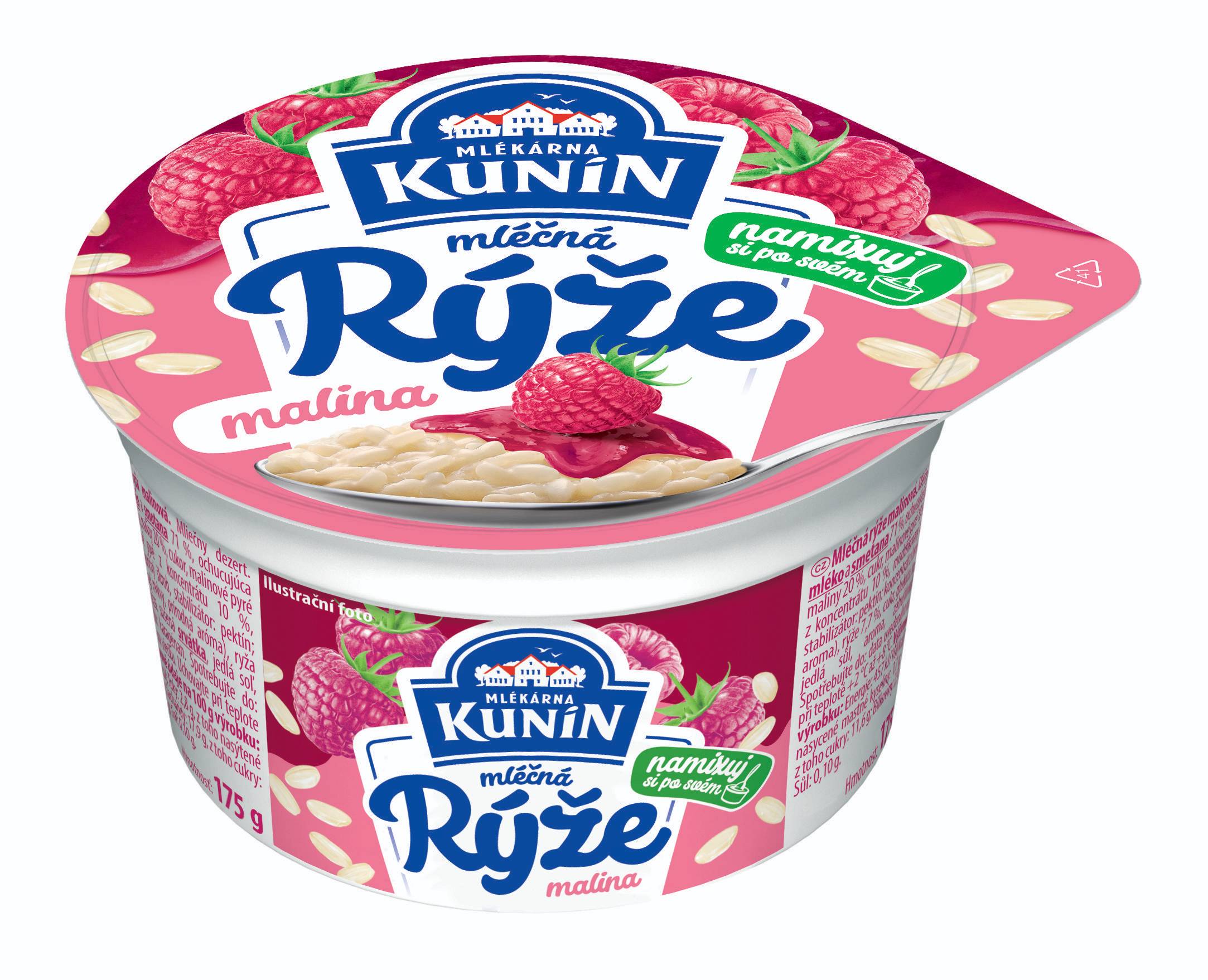 Kunín Mléčná rýže malina 175 g