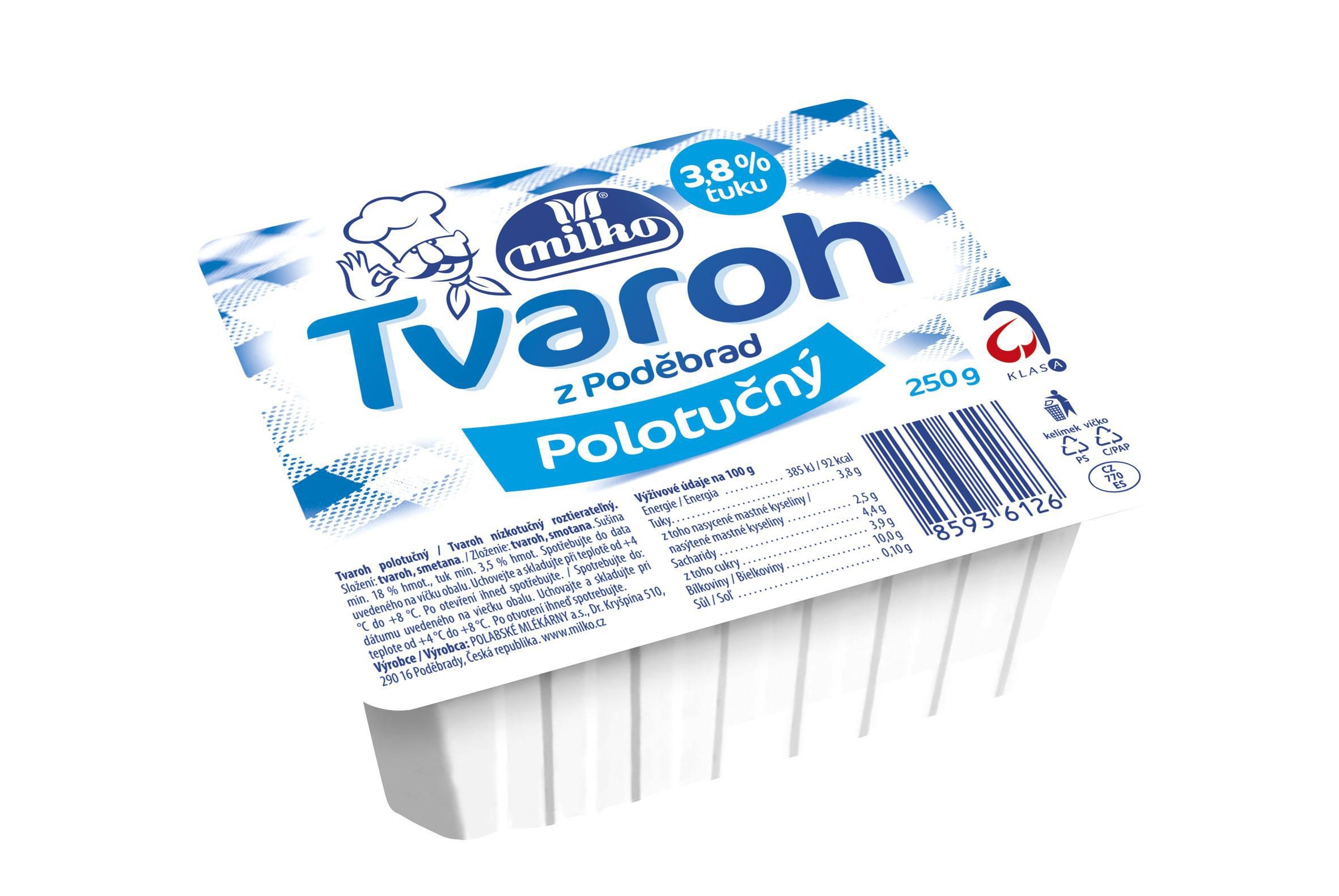 Milko Tvaroh polotučný 250 g
