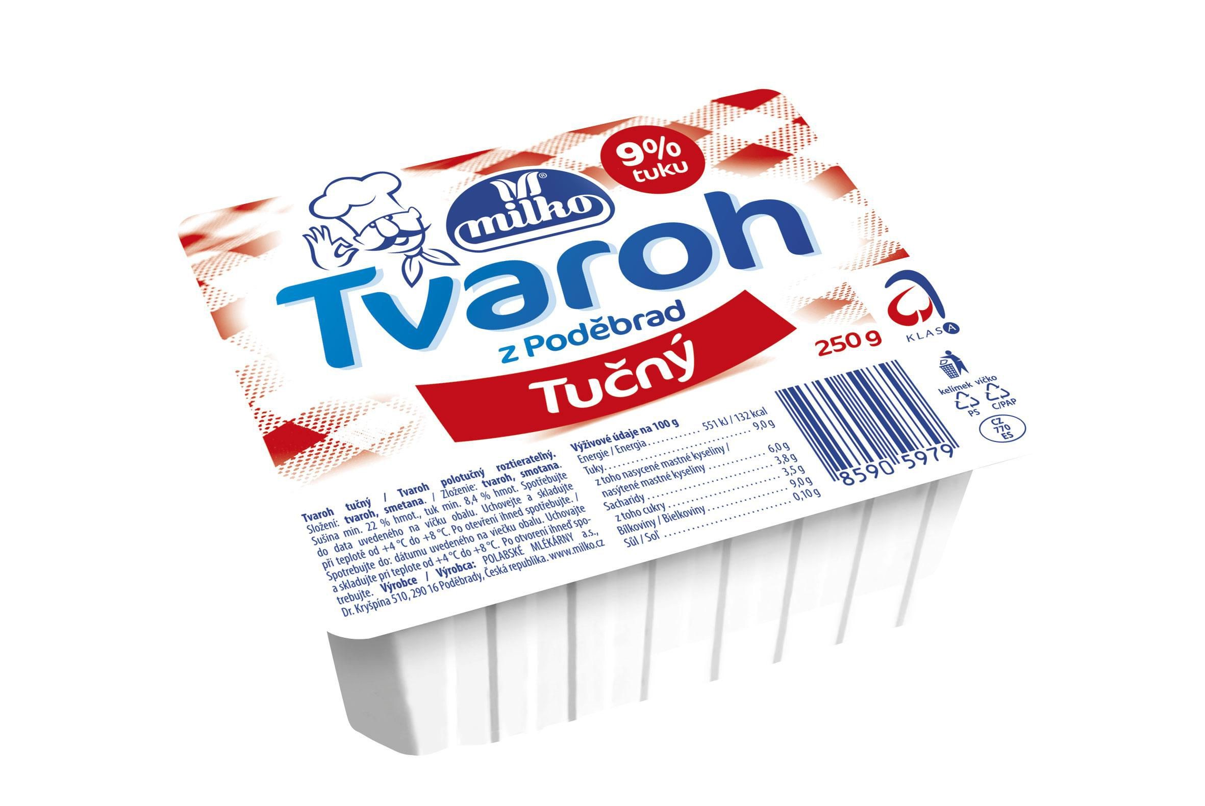 Milko Tvaroh z Poděbrad tučný 250 g
