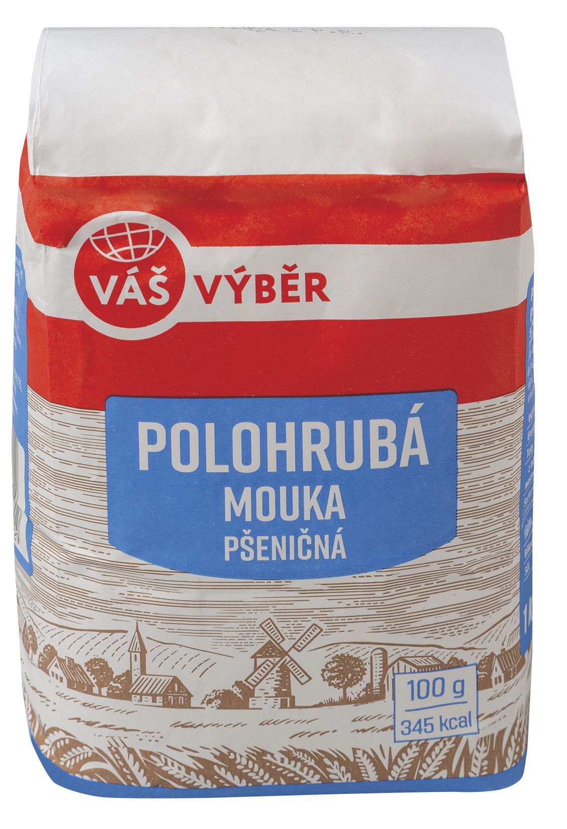 Váš Výběr Polohrubá mouka pšeničná 1kg