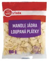 Váš Výběr Mandle jádra loupaná plátky 100 g