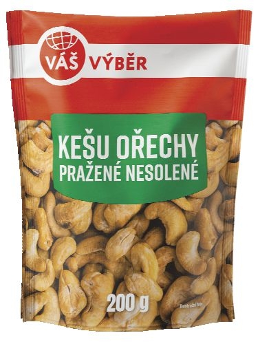 Váš Výběr Kešu ořechy pražené nesolené 200g