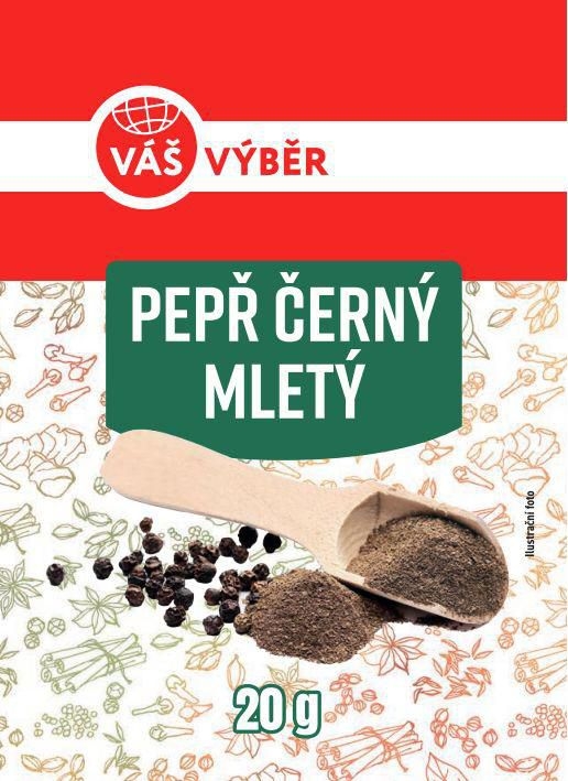 Váš Výběr Pepř černý mletý  20g