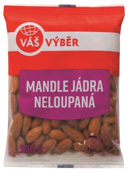 Váš Výběr Mandle jádra neloupaná 200g
