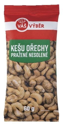 Váš Výběr Kešu ořechy pražené nesolené 60g