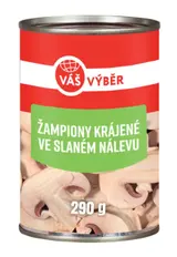 Váš Výběr Žampiony krájené ve slaném nálevu 290g