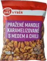 Váš Výběr Pražené mandle karamelizované  s medem a chili 150g