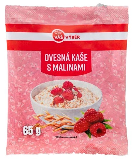 Váš Výběr Ovesná kaše s malinami 65g