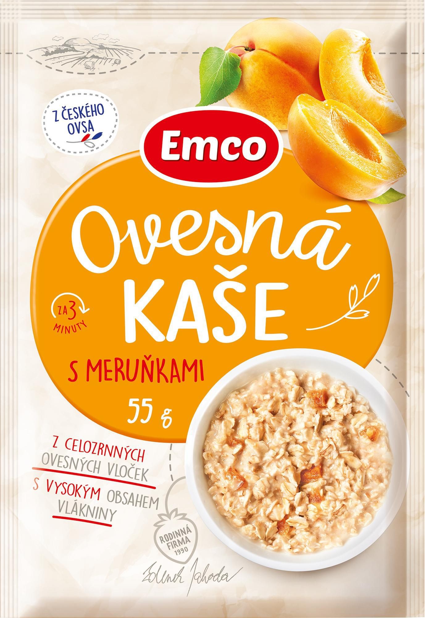 Emco Ovesná kaše s meruňkami 55 g