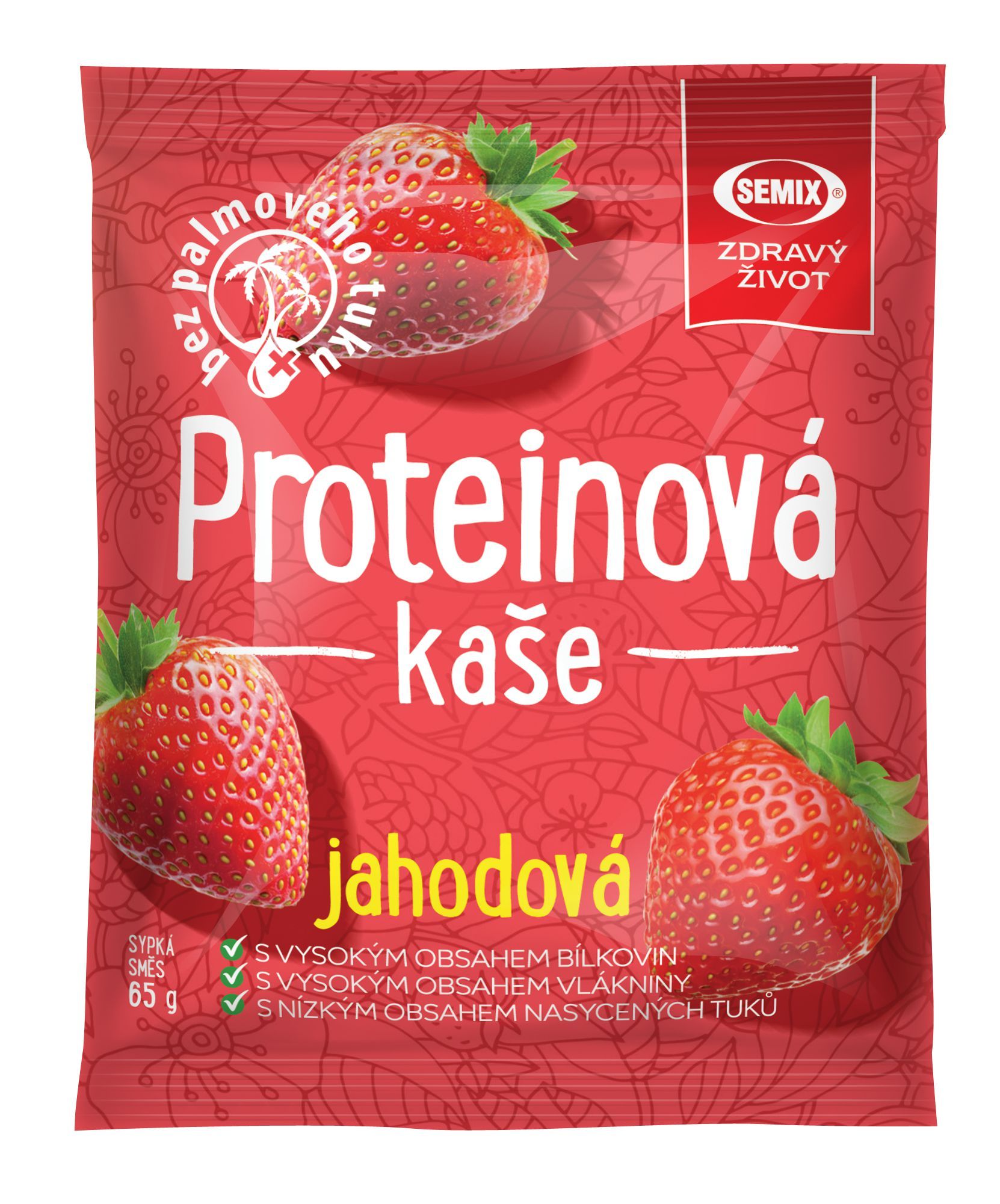 SeMix Proteinová kaše jahodová 65 g
