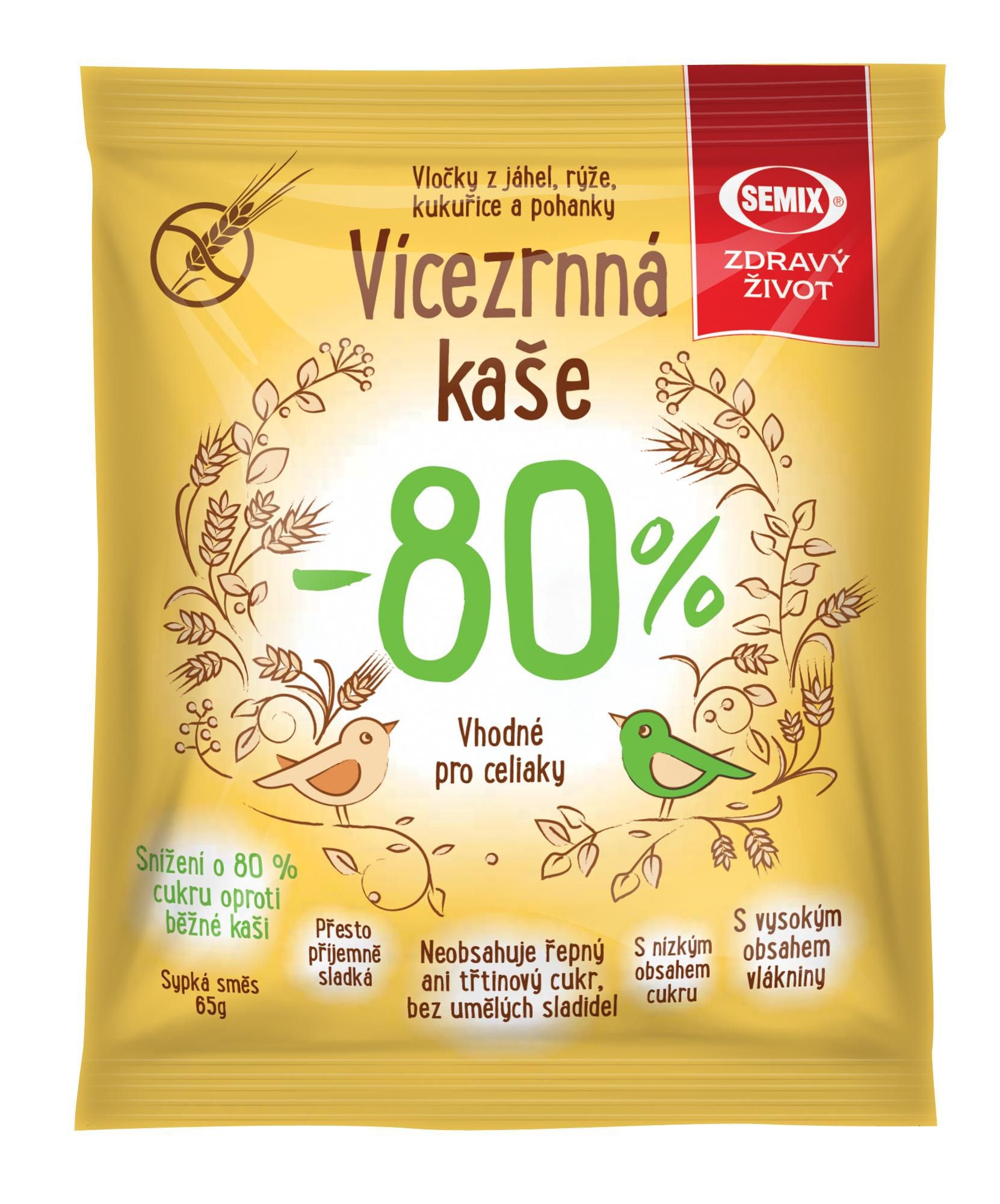 Semix Vícezrná kaše 80 % bez lepku 65 g