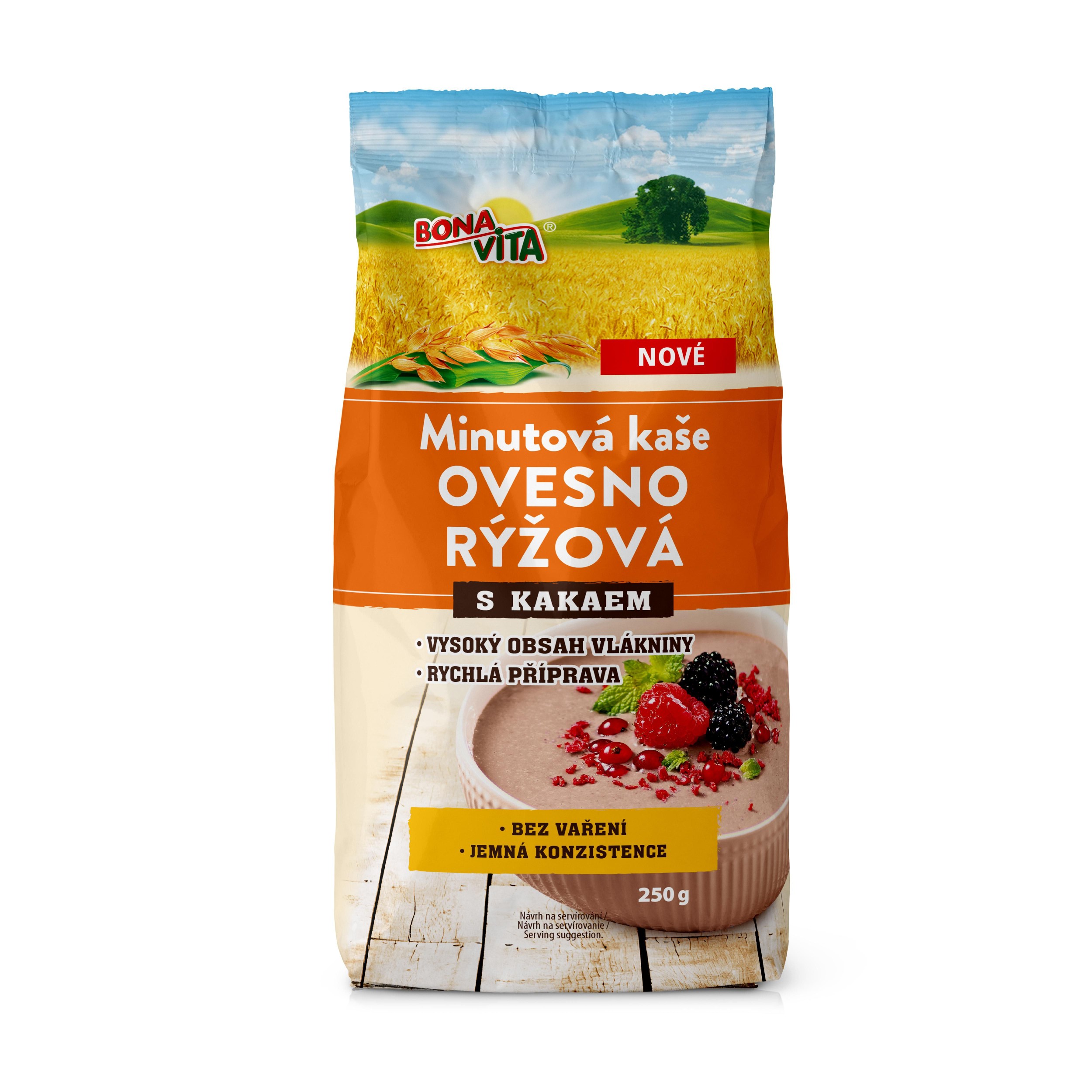 Bonavita Minutová kaše ovesnorýžová s kakaem 250g
