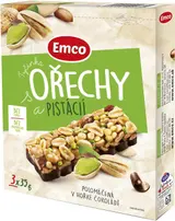 Emco Oříškové tyčinky ořechy a pistácie 3x35 g