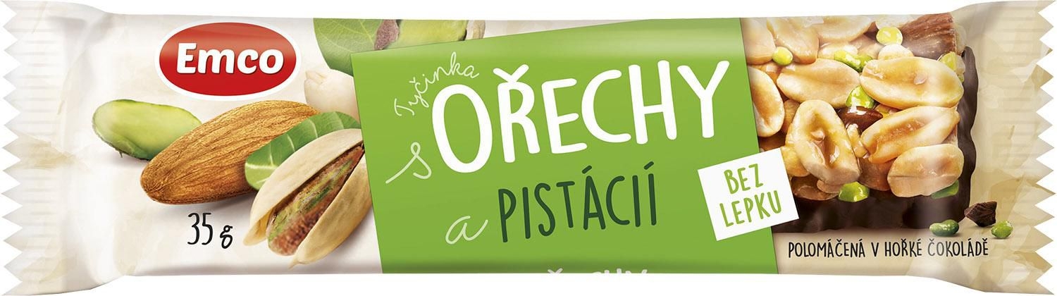 Emco Tyčinka ořechy a pistácie 35 g