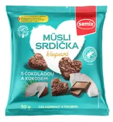 SeMix Musli srdíčka křupavá s čokoládou a kokosem 50 g