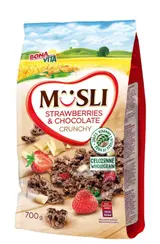 Bona Vita Zapékané musli čokoládové s bílou čokoládou a jahodami 700 g