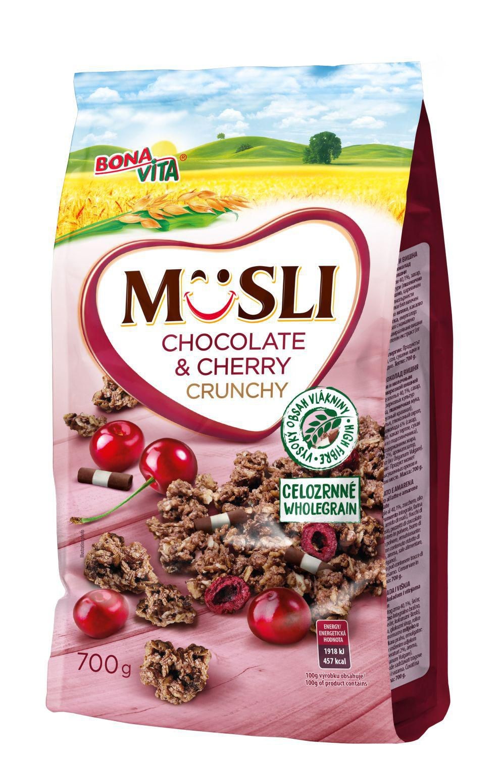 Bona Vita Zapékané křupavé müsli Chocolate&Cherry 700 g