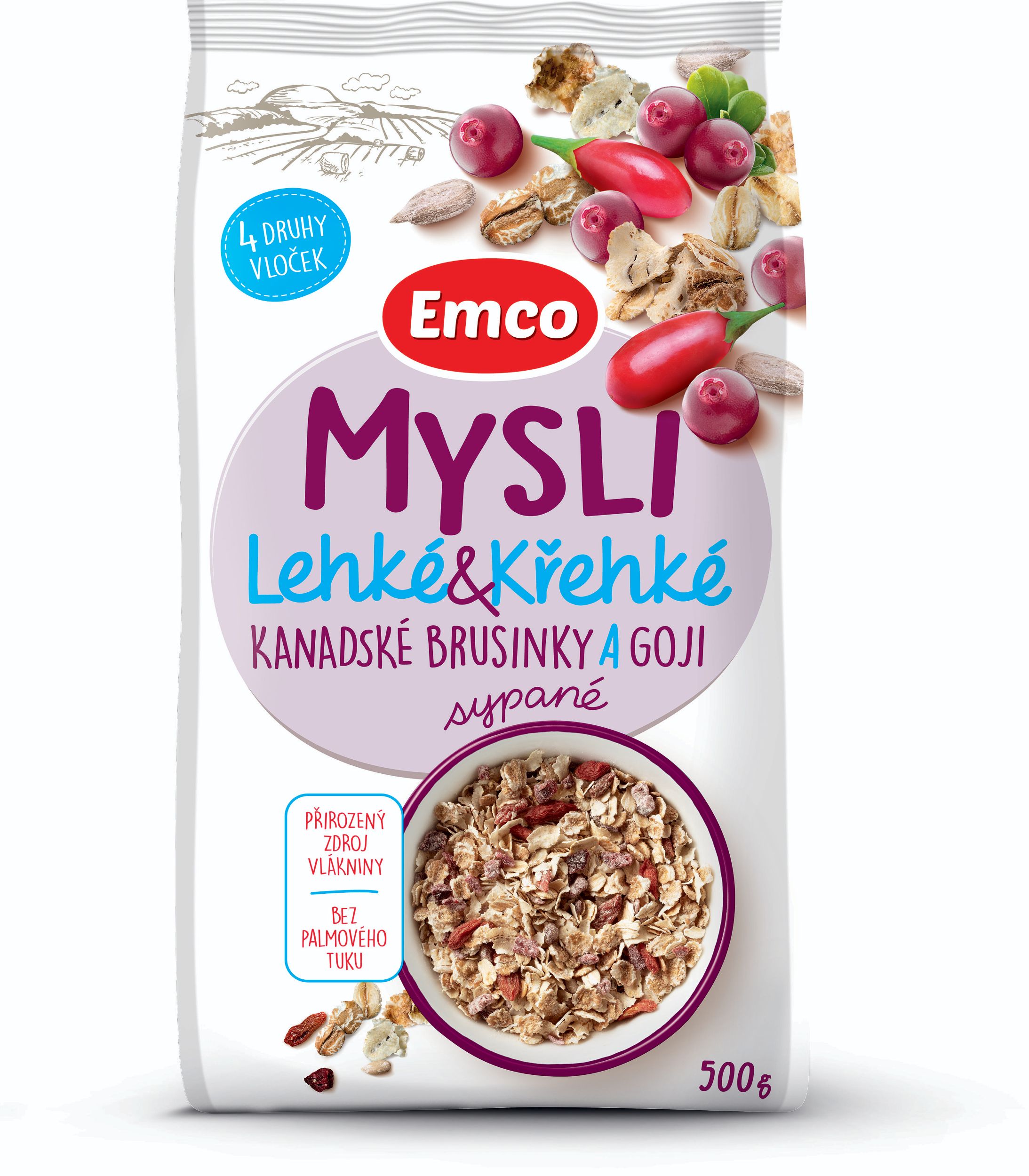 Emco Mysli L&K brusinky, goji 500g
