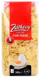Zátkovy Vaječné těstoviny fleky ploché 500 g