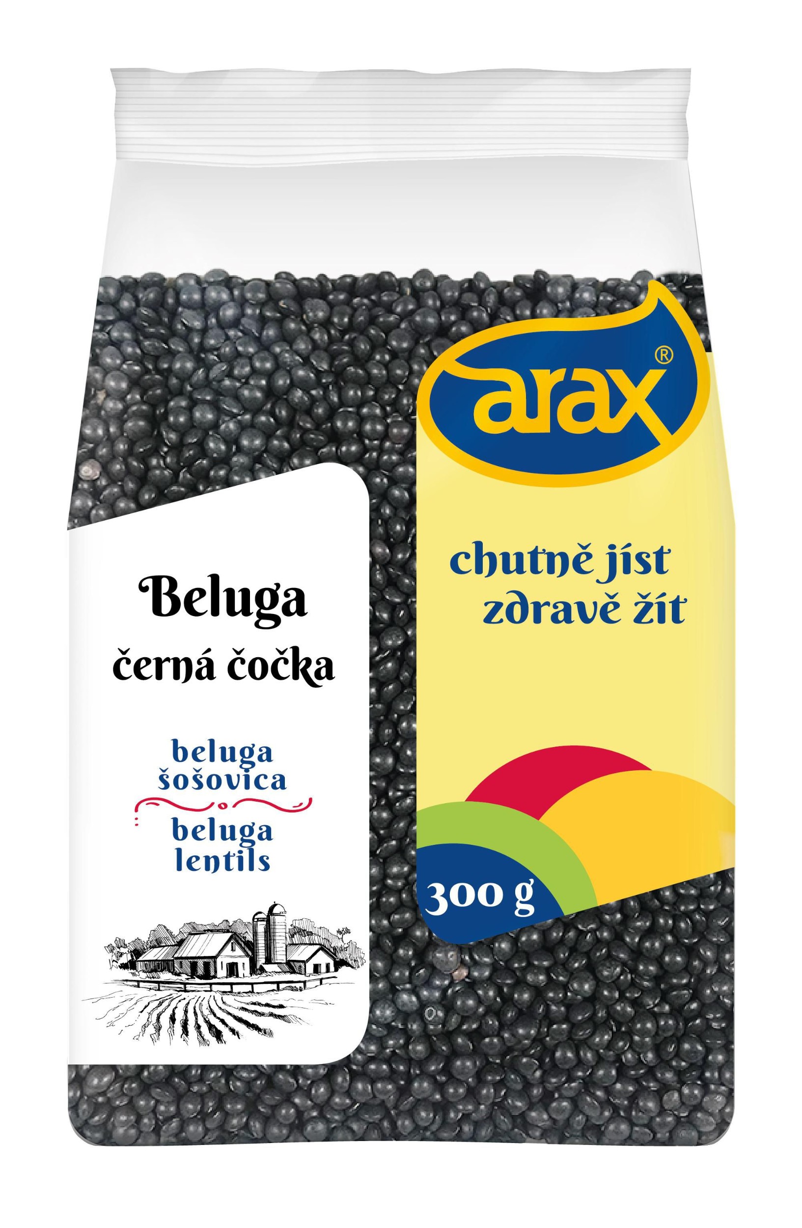 Arax Čočka černá Beluga 300 g