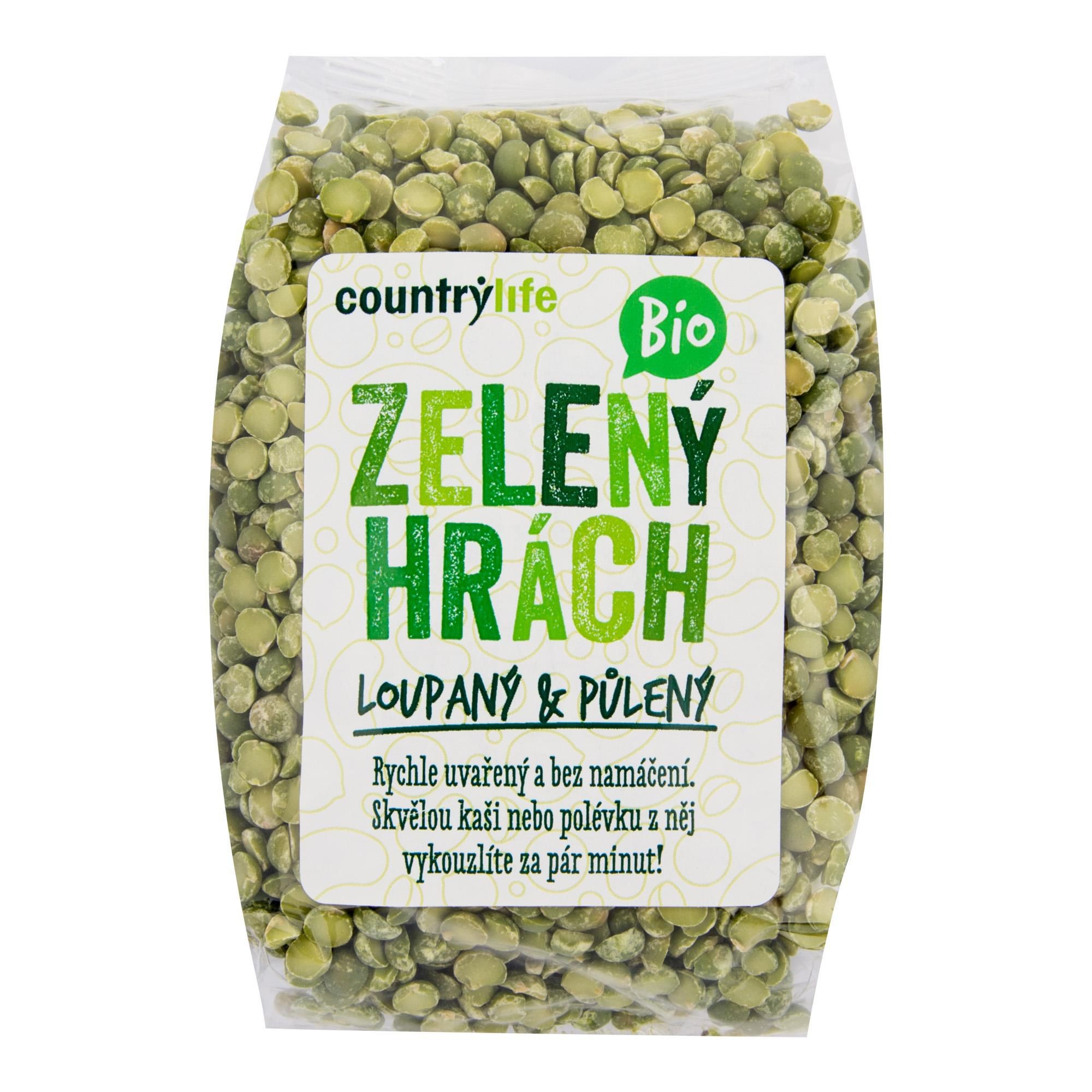 Country Life BIO Hrách zelený půlený 500 g