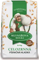 Mlynářova mouka Pšeničná celozrnná hladká 500g