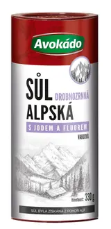 Avokádo Alpská sůl s jódem a fluorem 330 g