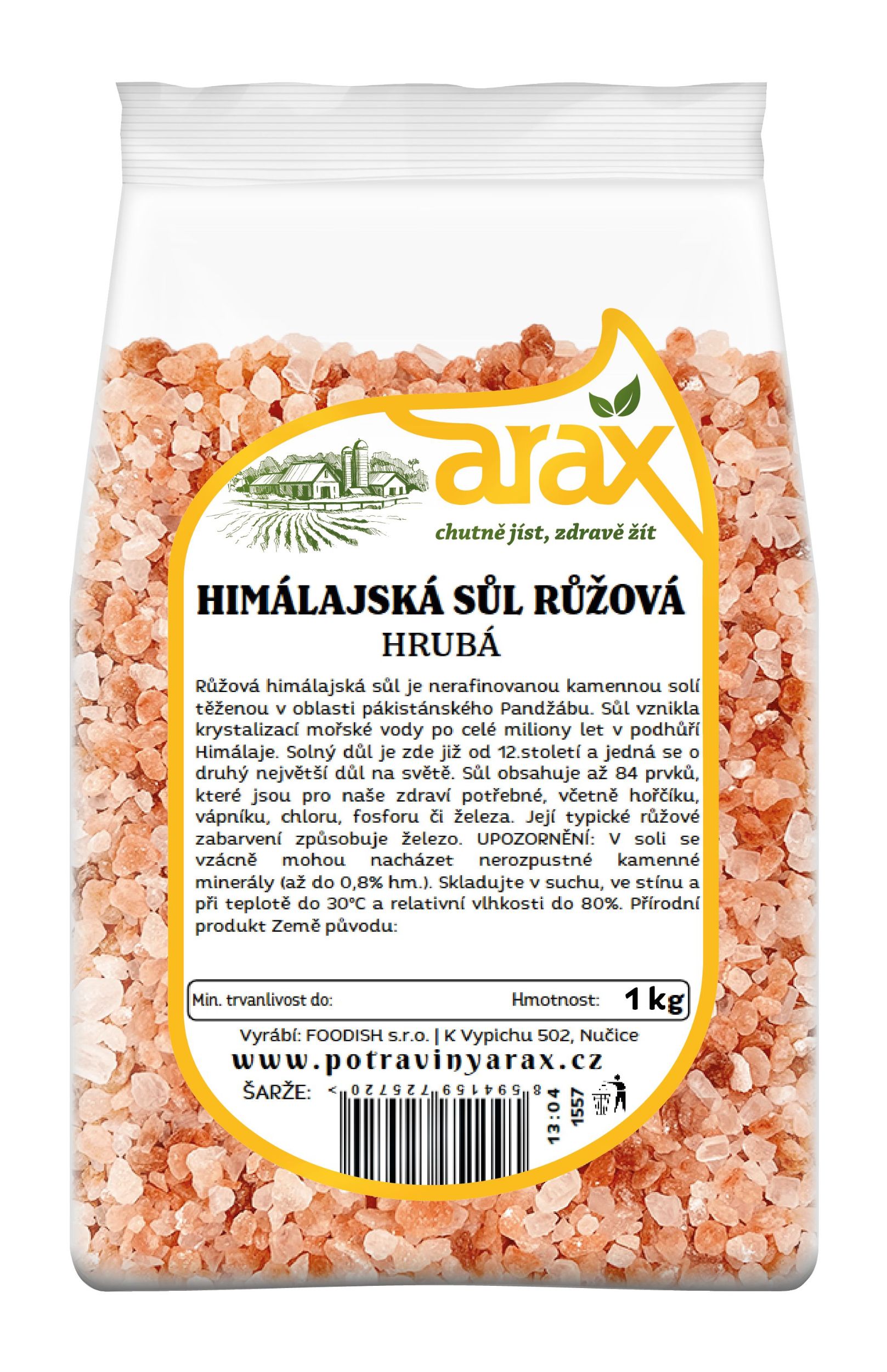 Arax Sůl Himálajská růžová, hrubá 1kg