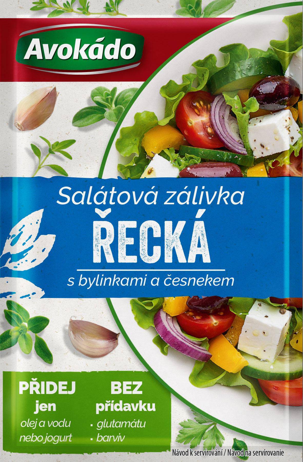Avokádo Salátová zálivka řecká s bylinkami a česnekem 8 g
