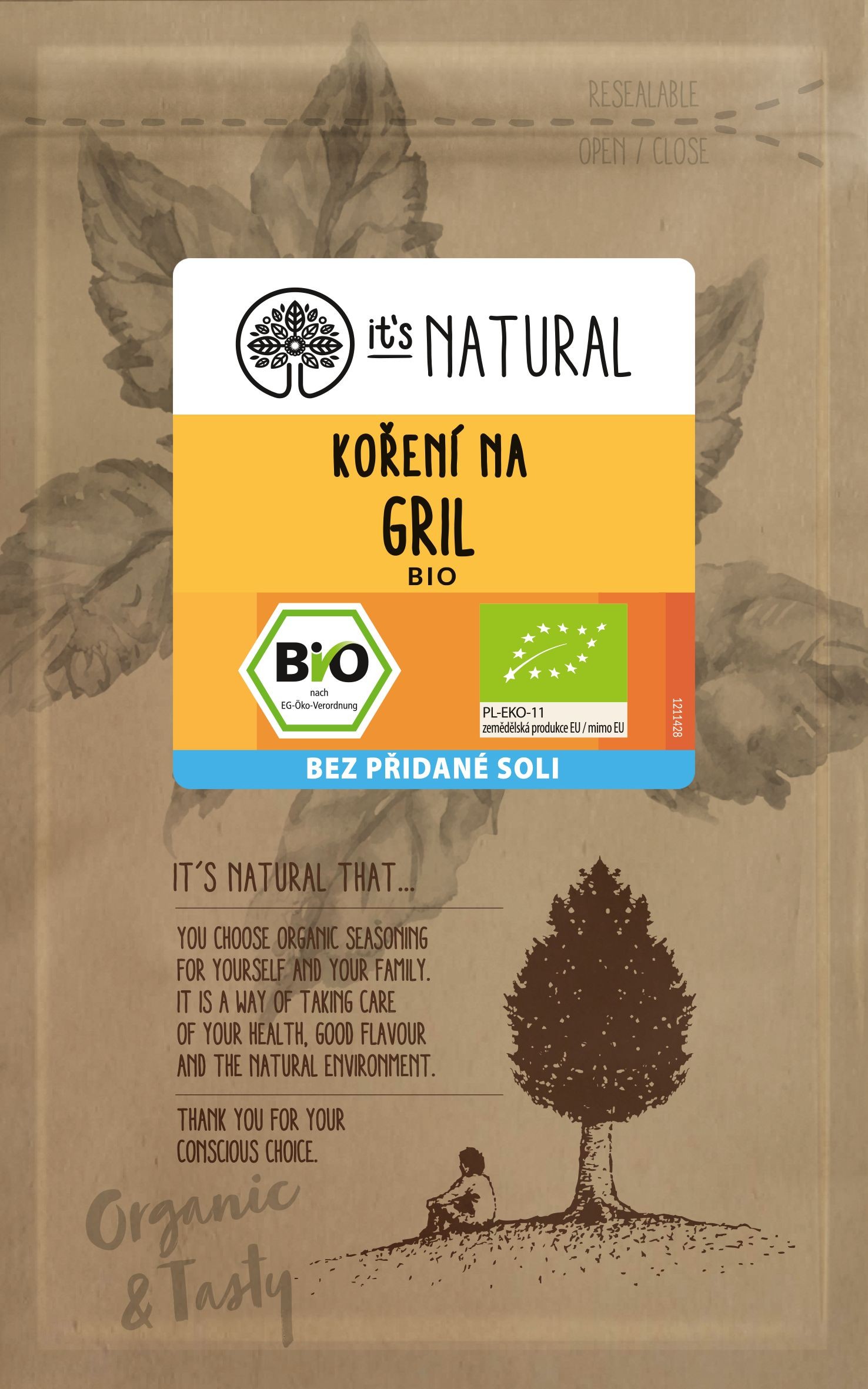 It's Natural BIO Koření na gril 20g
