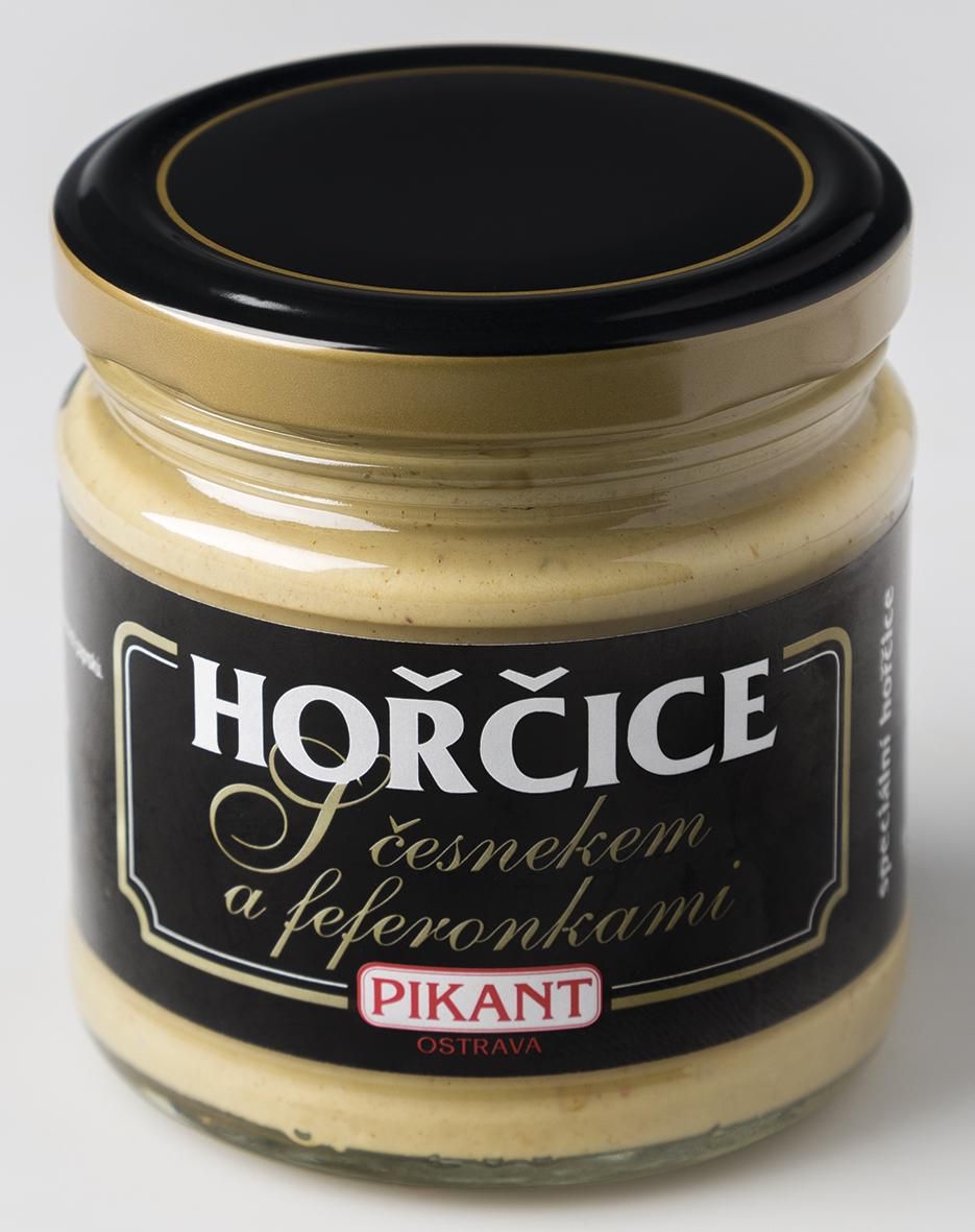 Pikant Ostrava, Hořčice s česnekem a feferonkami, 190g