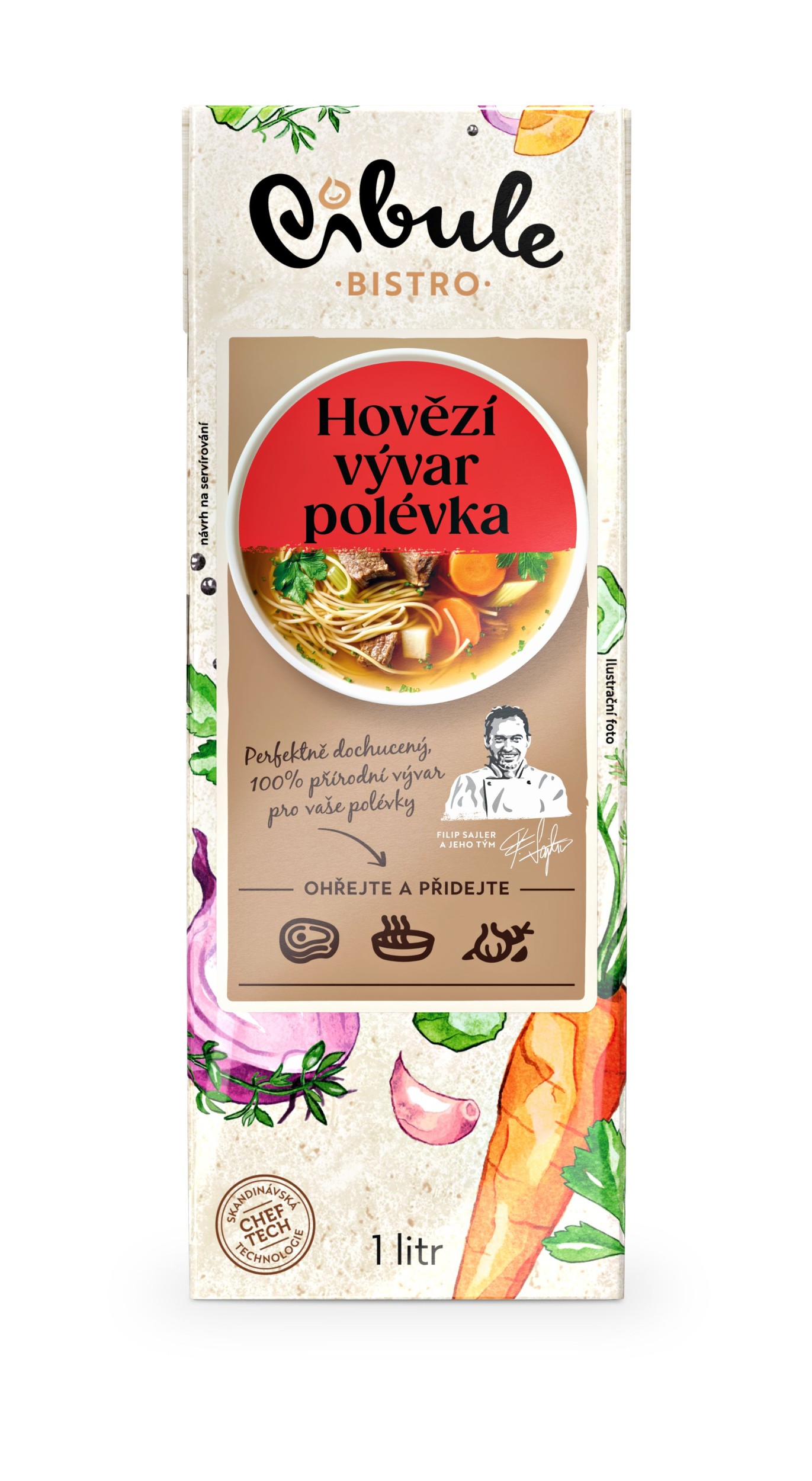 Cibule Bistro Hovězí vývar jako polévka 1 l