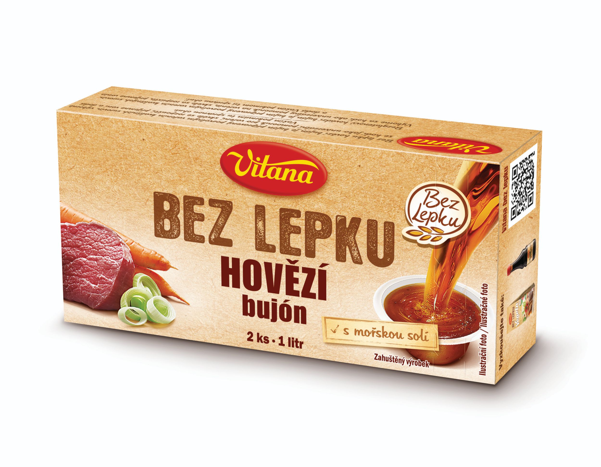 Vitana Hovězí bujón bez lepku 2ks 56 g