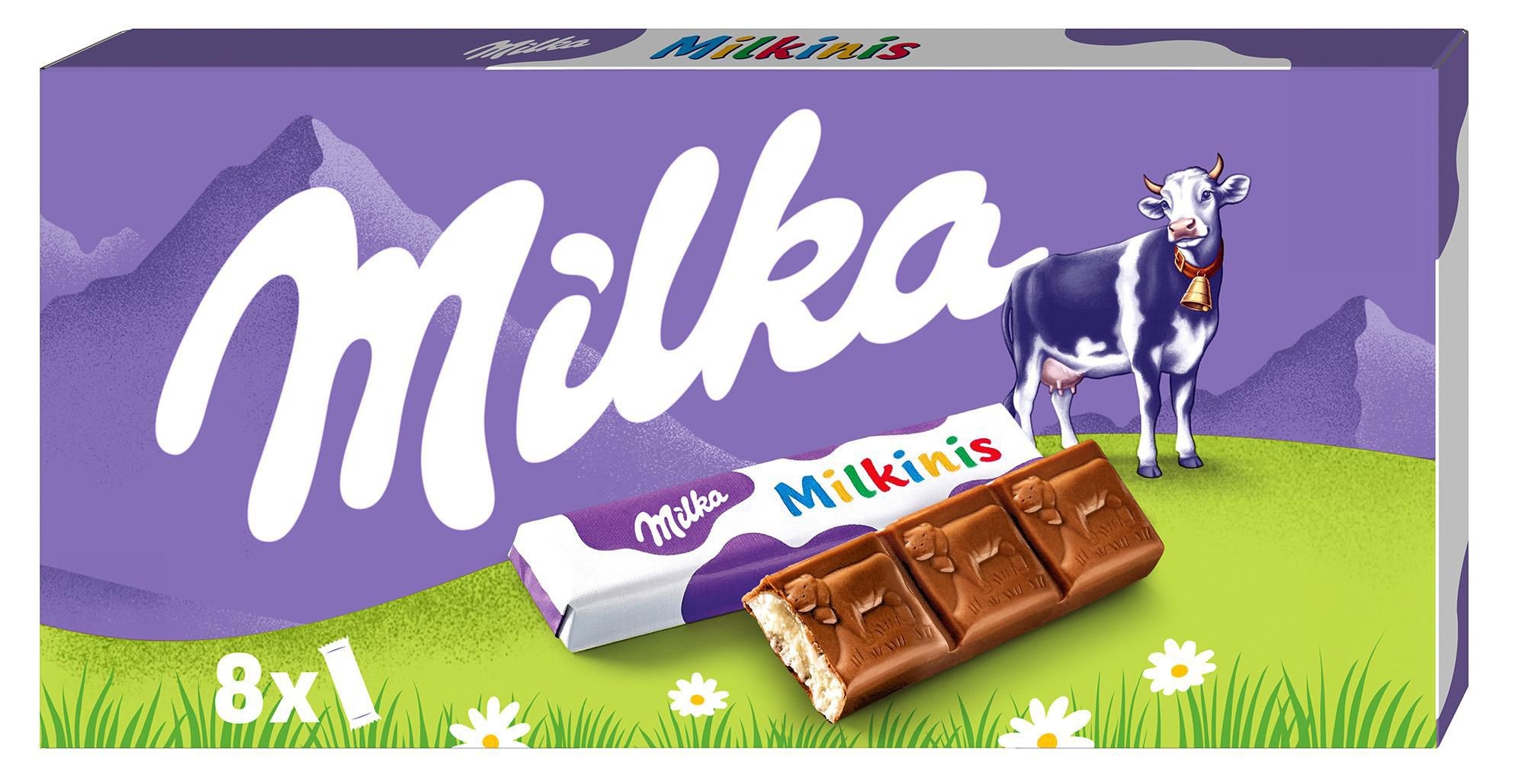 Milka tyčinky Milkinis s mléčnou náplní 87,5 g