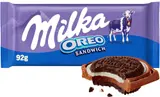 Milka čokoláda OREO Sandwich mléčná čokoláda a sušenky 92 g